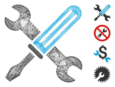 Net Tools Vector Mesh Stockillustratie