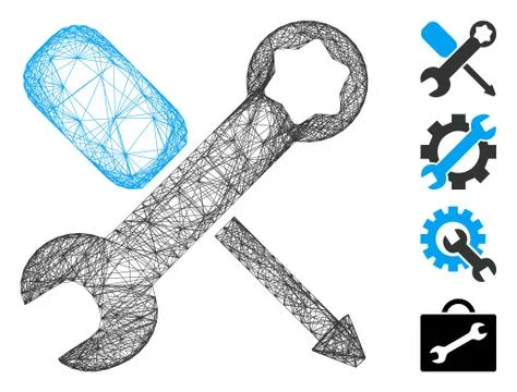Net Tools Vector Mesh Stock Illustration