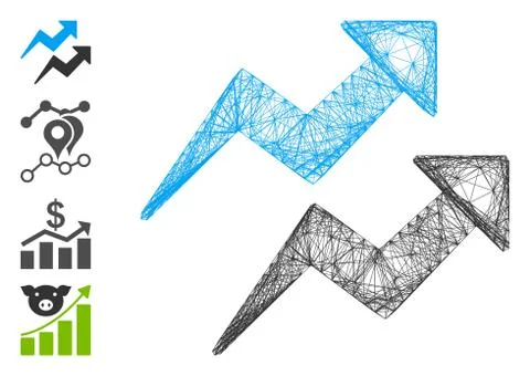 Net Trends Arrows Vector Mesh イラスト素材