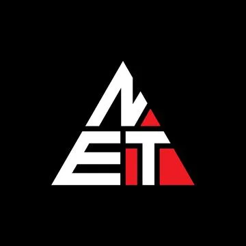 NET triangle letter logo design with triangle shape. NET triangle logo desi.. Stock Illustration