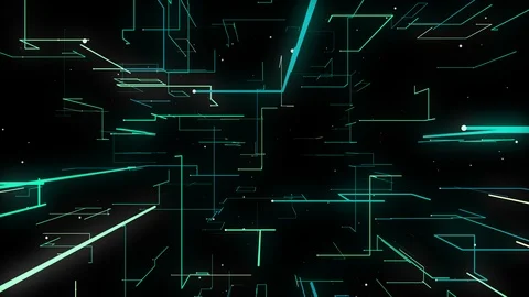 Net Tunnel Loop Animation Background Stock Footage 89514678