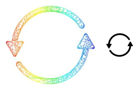 Net Update Arrows Web Mesh Icon with Spectrum Gradient Stockillustratie