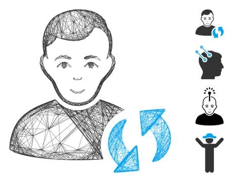 Net User Update Vector Mesh Illustrazione stock