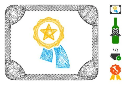 Net Valid Diploma Vector Mesh 스톡 일러스트
