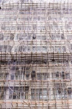 Net web for building renovation Stock Photos