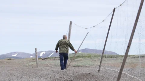 Net in the wind 스톡 동영상 124291114