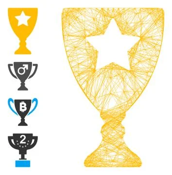 Net Winner Cup Vector Mesh イラスト素材