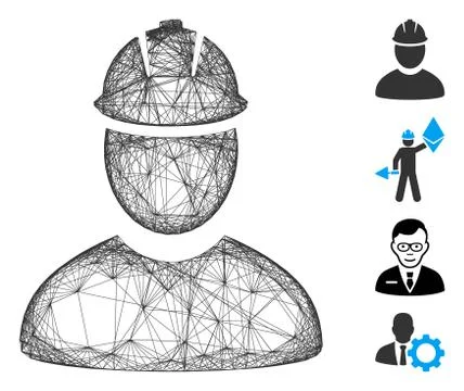 Net Worker Vector Mesh イラスト素材