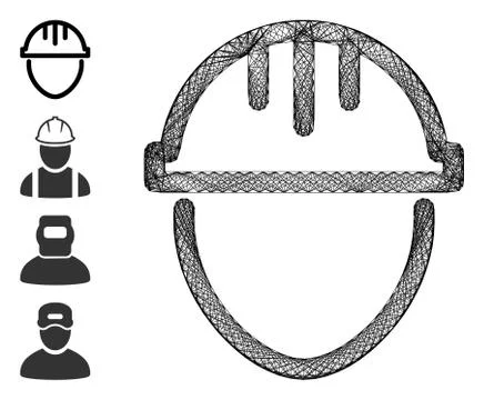 Net Worker Vector Mesh 스톡 일러스트