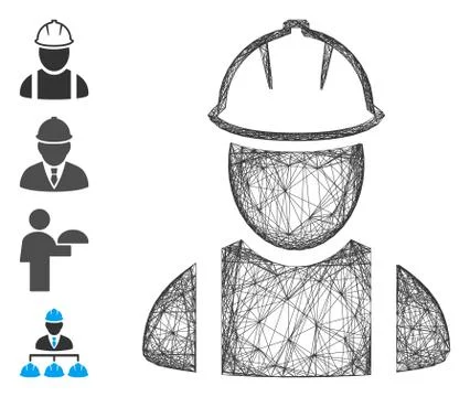 Net Worker Vector Mesh Stockillustratie