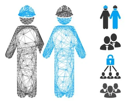 Net Workers Vector Mesh Stock Illustration