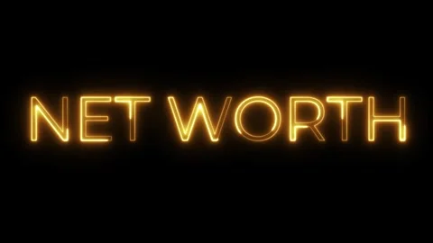 Net Worth Neon Text Animation Stock Footage 318339322