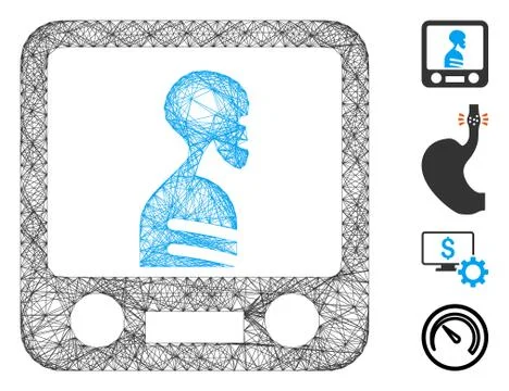 Net Xray Screening Vector Mesh 스톡 일러스트