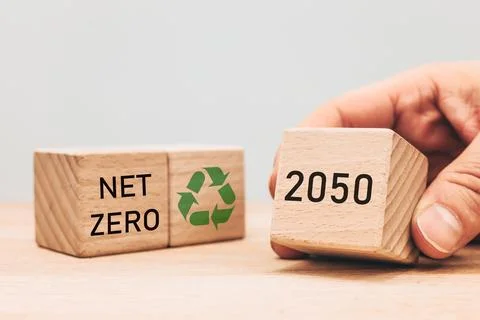 Net zero by 2050, Action Plan for the Global Energy Sector, Achieving Commu.. Stock Photos