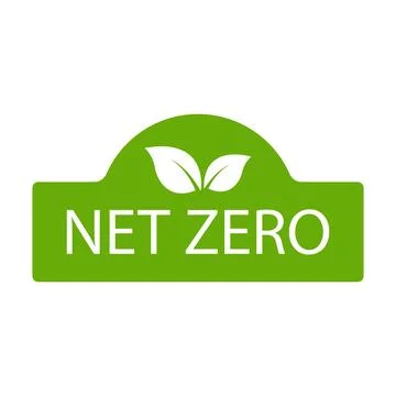 Net zero carbon footprint icon vector emissions free  no atmosphere polluti.. Stock-Illustration