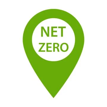 Net zero carbon footprint icon vector emissions free no atmosphere pollutio.. Stock-Illustration