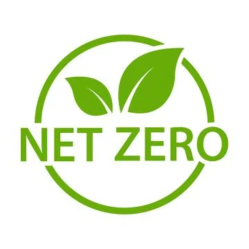 Net zero carbon footprint icon vector emissions free no atmosphere pollutio.. Stock Illustration
