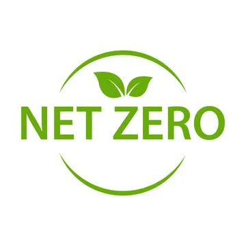 Net zero carbon footprint icon vector emissions free no atmosphere pollutio.. Stock Illustration