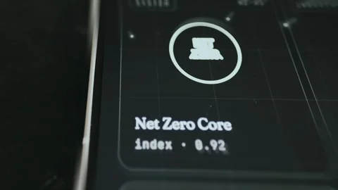 Net Zero Core metric with a value of 0.92 Stock Footage 335921314