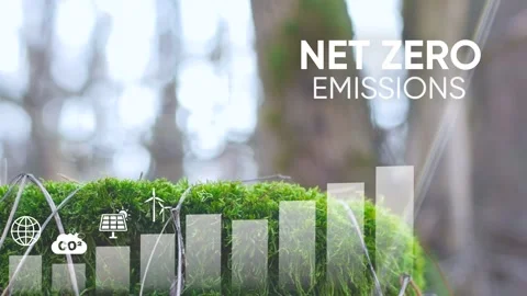 Net zero  emission , carbon neutral concept. Net zero greenhouse gas emission Stock Footage 271247394