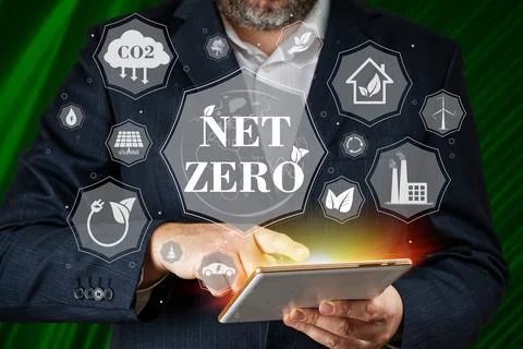 Net zero emission, Clean technology, Renewable energy concept. Net zero Stock Photos