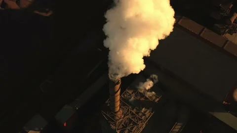 Net Zero emissions program development for industrial and refinery factory .. Stock Footage 223377693