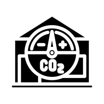 Net zero energy building green glyph icon vector illustration Ilustración de archivo