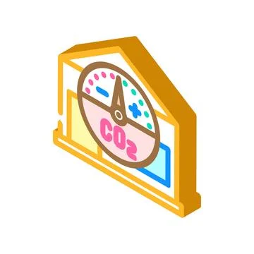 Net zero energy building green isometric icon vector illustration Stock Illustration