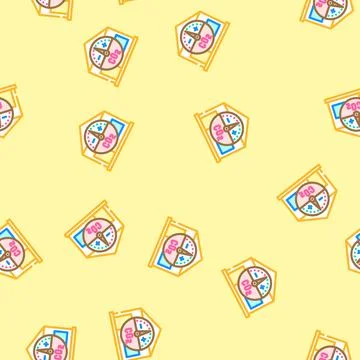Net zero energy building green vector seamless pattern Stock Illustration