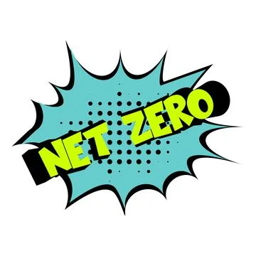 Net Zero Vector illustration o halftone background Stock Illustration