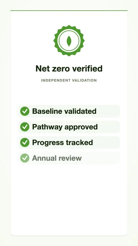 Net zero verified certification badge animation, ESG motion graphic Stock Footage 346184800