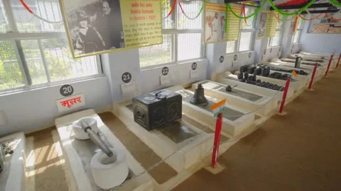 Netaji Subhas Chandra Bose's Central Jail jabalpur barracks open for the pu.. 스톡 동영상 224022710