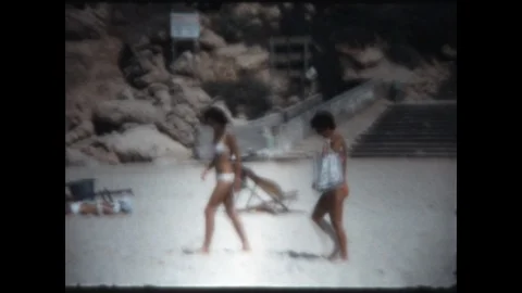 Netanya Beaches 1972 Stock Footage 119973347