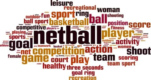 Netball word cloud Stock Illustration