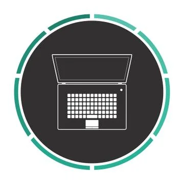 Netbook computer symbol Stock Illustration