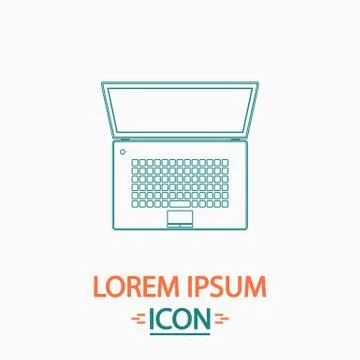 Netbook computer symbol Stock Illustration