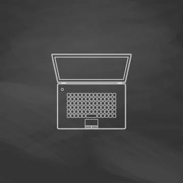 Netbook computer symbol Stock Illustration