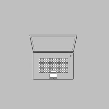 Netbook computer symbol Stock Illustration