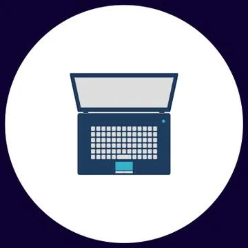 Netbook computer symbol Stock Illustration