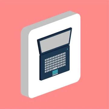Netbook, Notebook Simple vector icon. Illustration symbol design template for Stock Illustration