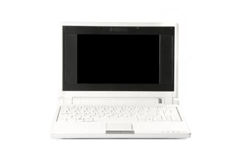 Netbook white Foto stock