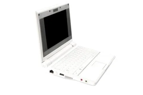 Netbook white Stock Photos