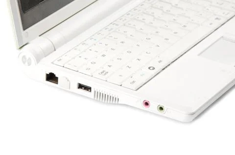 Netbook white Stock Photos