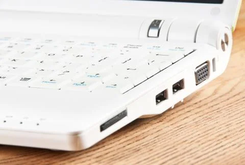 Netbook white Foto stock