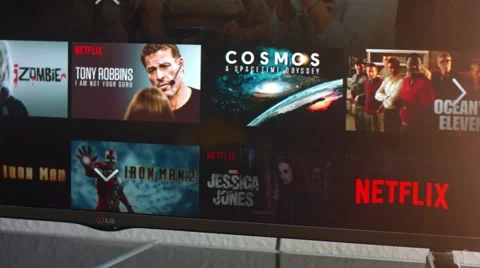 Netflix App on Smart TV  Stock Footage 66135054