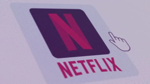 Netflix Icon Click Close Up Stock Footage 163960374