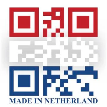Netherland qr code flag, vector Stock Illustration