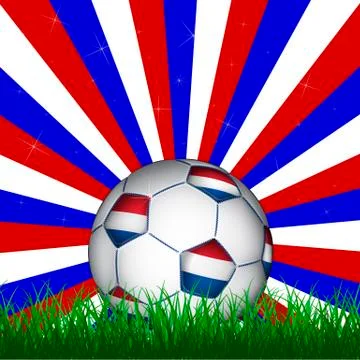 Netherland soccer ball, vector Stock Illustration