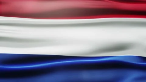 Netherland Waving Flag Animation Stock Footage 220240614