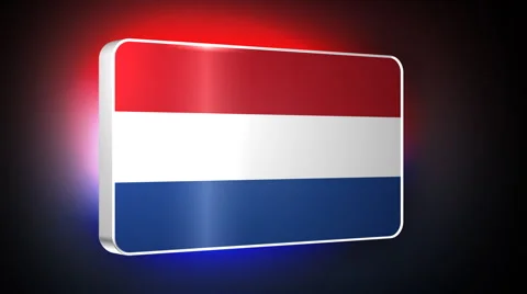 Netherlands 3d flag Stock Footage 959552